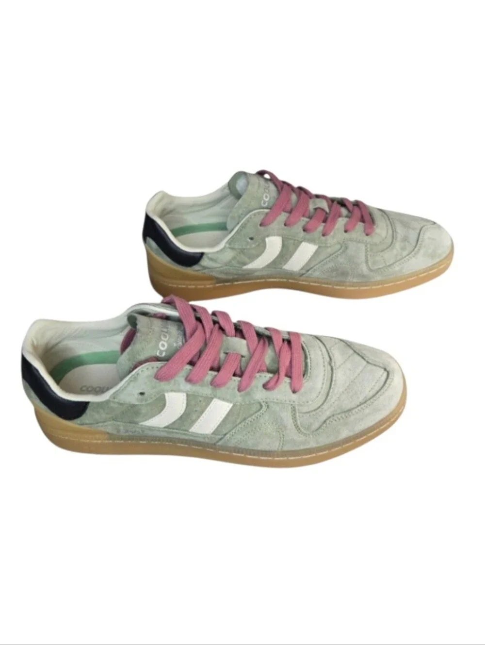 Coolway Goal Suede Sneakers in Green Khaki, Gum. Size 9 Men's NEW!!